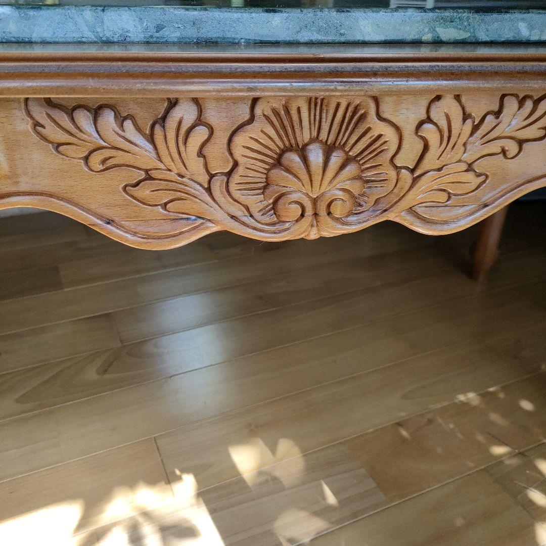 【アンティーク】 大理石テーブル 猫脚 楕円テーブル イタリア製