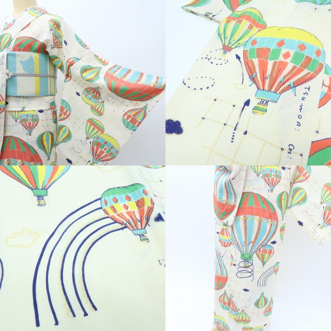 Y3038◆美品 洗える夏着物 tsumori chisato 薄物 浴衣