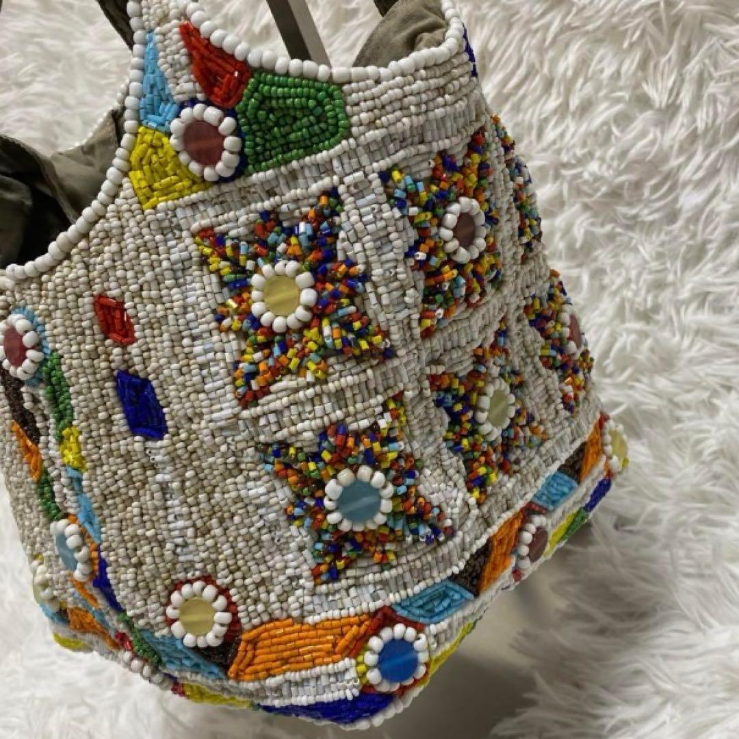 良品　イマイエン imayin ビーズバッグ ビジュー トートバッグ ストーン