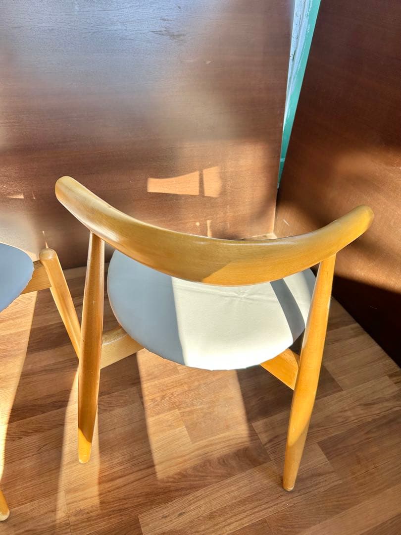 723 北欧風 ダイニングチェア 2脚セット ナチュラル 木製 おしゃれ　モダン