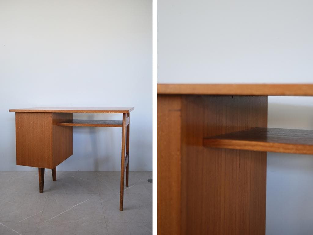 英国アンティーク古木デスク/作業台/勉強机/木製テーブル/オフィス(90-248