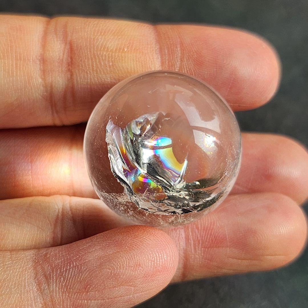 【一点物】超 虹入り✨ ヒマラヤ水晶 丸玉 スフィア ✩.*˚天然石×インテリア