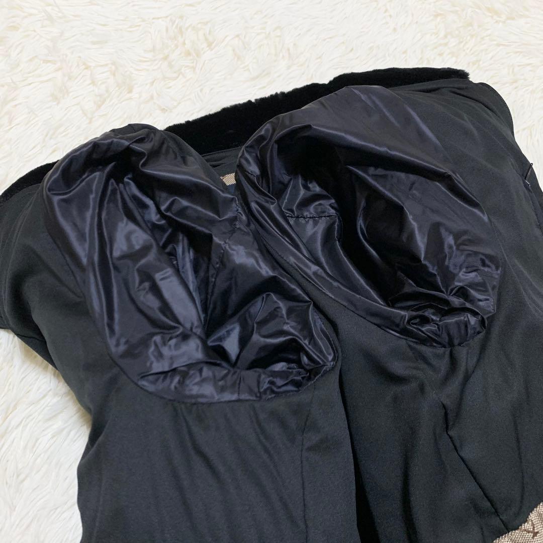 【未使用】ヘルノ ダウン ボンバージャケット アレンデール フェイクファ黒 48