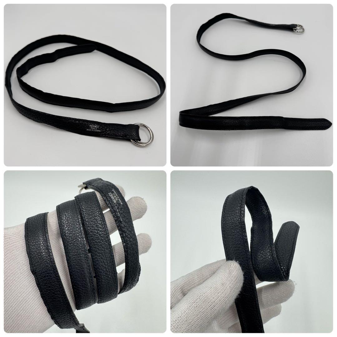 HERMES エルメス ドゴン トゴ レザー ボディバッグ ウエストバッグ 黒