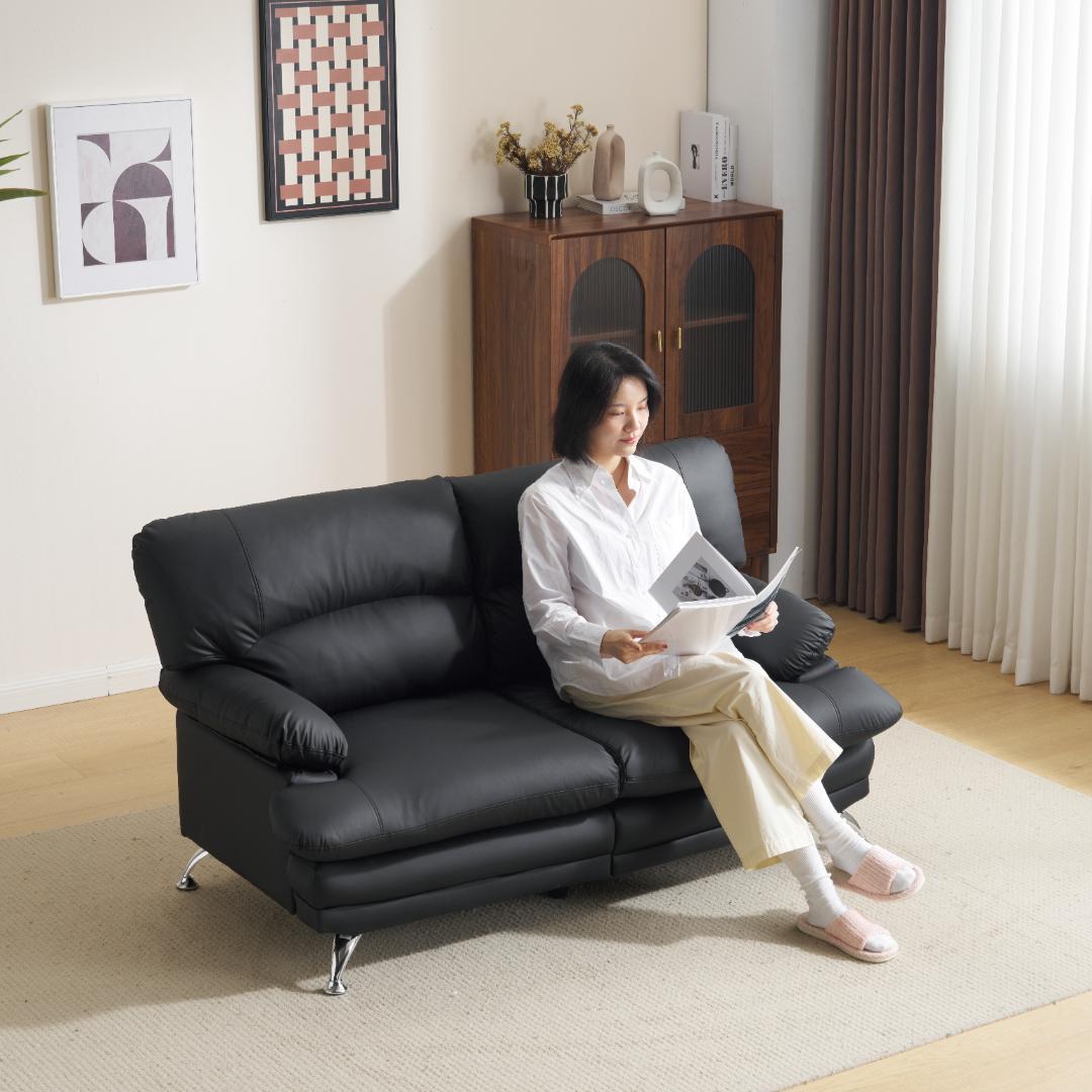 超人気！ソファー ソファ 2人掛け 幅155cm 2人掛け 北欧 BLACK