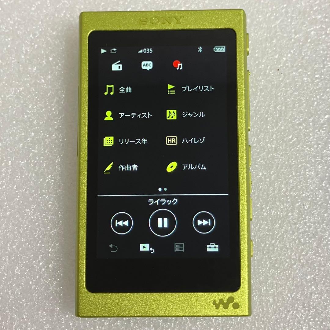 美品　バッテリ良好】ソニー ウォークマン NW-A35 16GB ライムイエロー