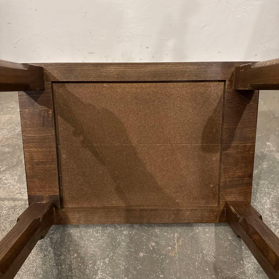 ヴィンテージ　木製サイドテーブル　　タイル天板