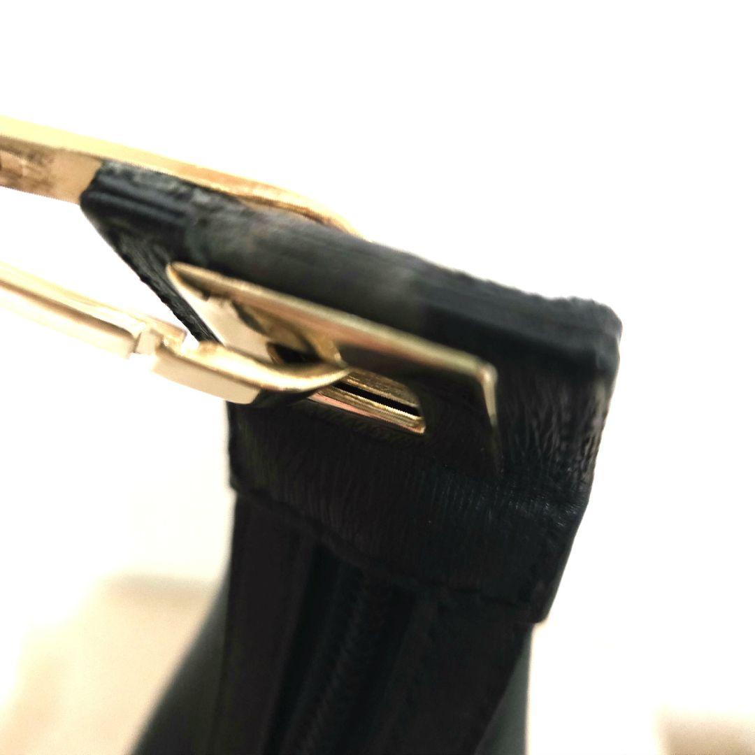 GUCCI グッチ☆ワンショルダーバッグ オールレザー ブラック プレート