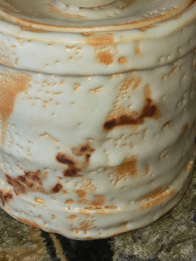 ♥美濃焼　各務周海　志野　水指　共箱付き　骨董品　古玩