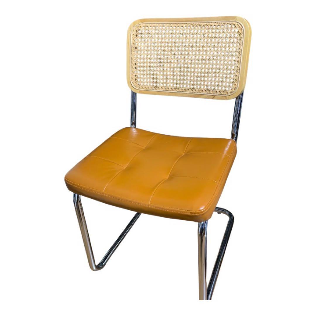 ラタンチェア　ダイニングチェア　ブラウン