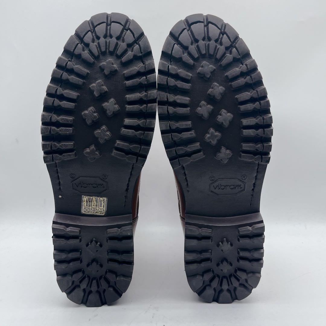 美品✨希少❗️ブッテロ エンジニアブーツ ベルト ビブラムソール ブラウン 40