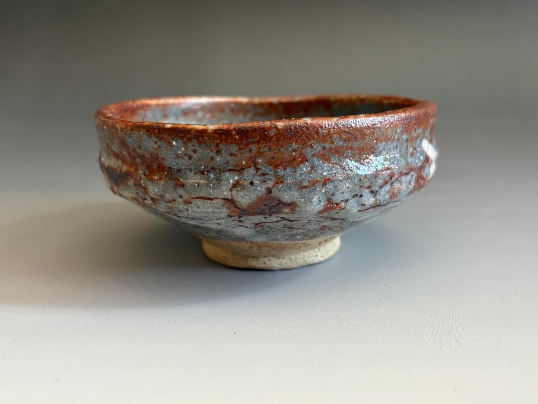 野中春清　鼠志野　平茶碗　即中斎書付　茶道具　表千家