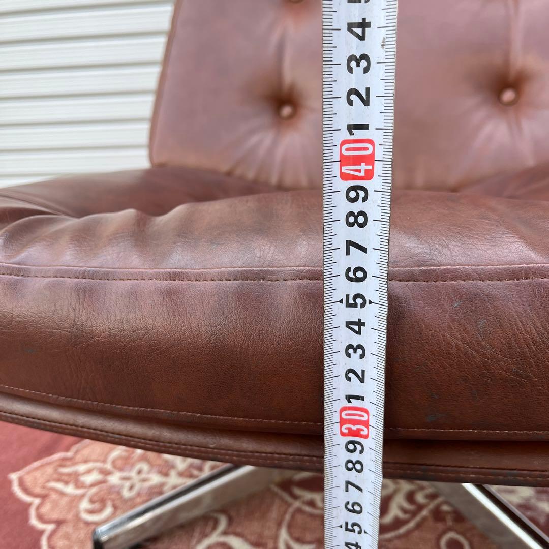 ミッドセンチュリー当時物◾️チトセ ラウンジソファー ラウンジチェア 茶ブラウン