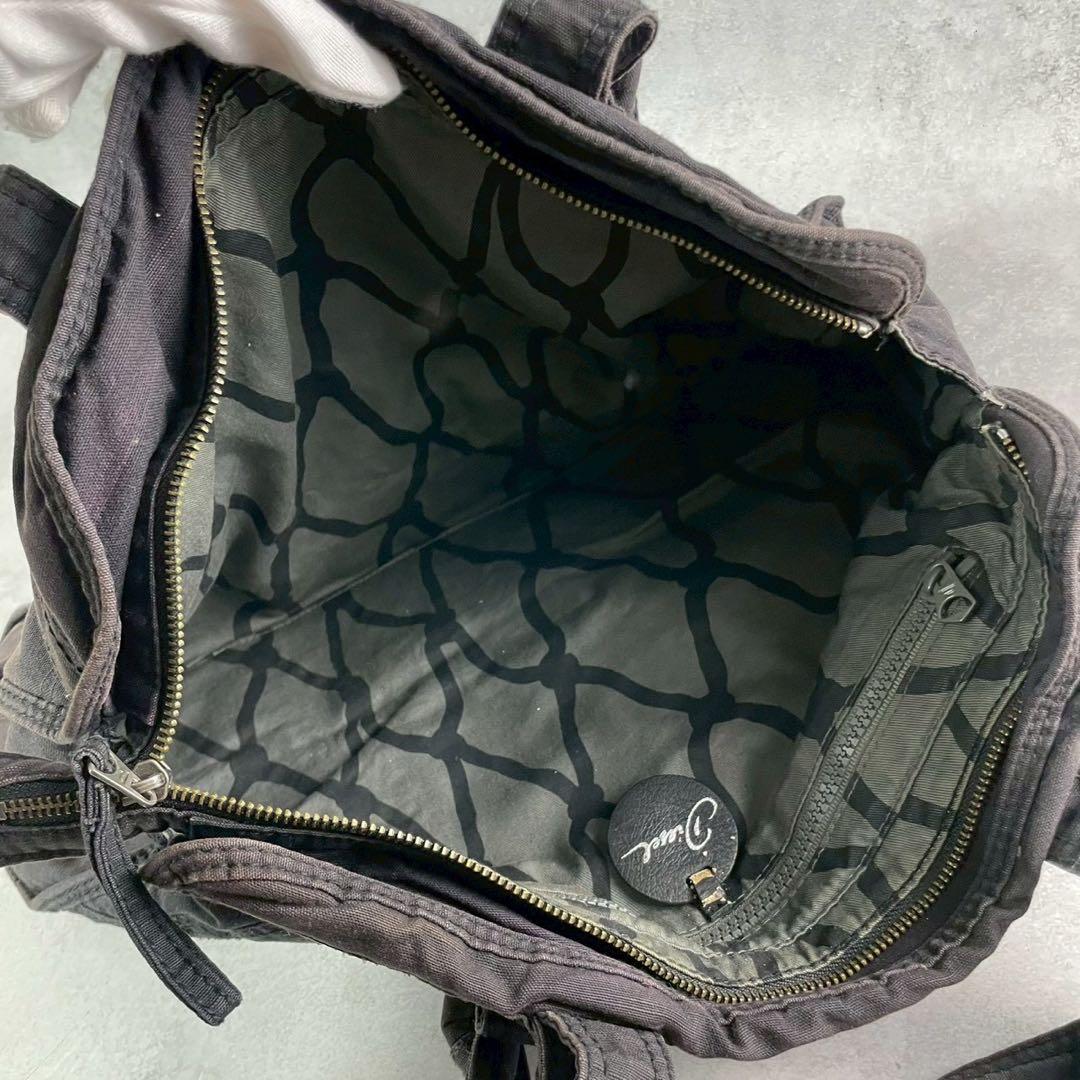 DIESEL ブラック ハンドバッグ ジッパーポケット付き