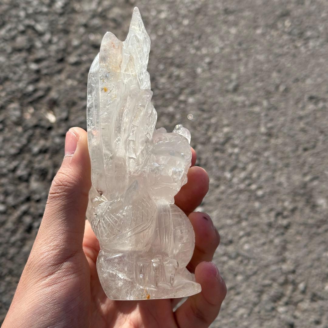 天然石 水晶の龍　置物　ご購入前に在庫確認必要G.159