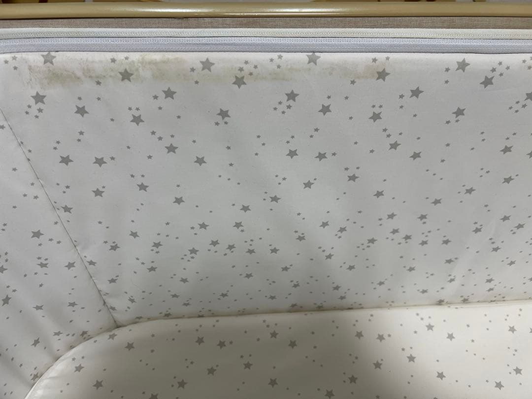 HZDMJ ベビーベッド ベージュ 星柄