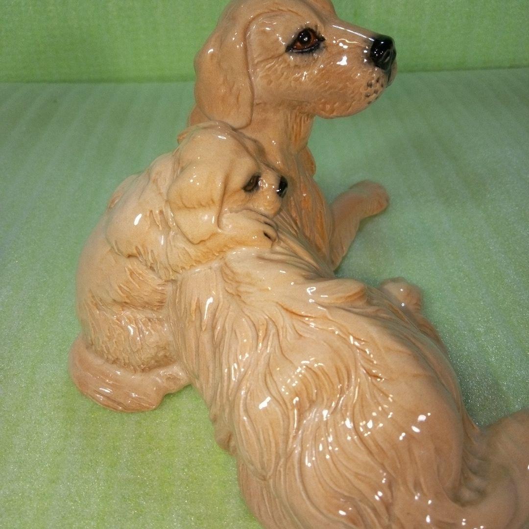 ロイヤルドルトン　 　イギリス製　犬の親子　置物