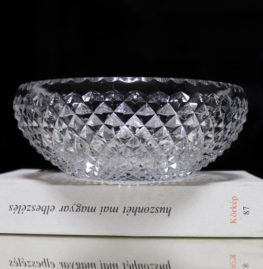 オールド・バカラ 1910年頃 最高級 春海好み 霰切子大型丸鉢 深皿 懐石道具