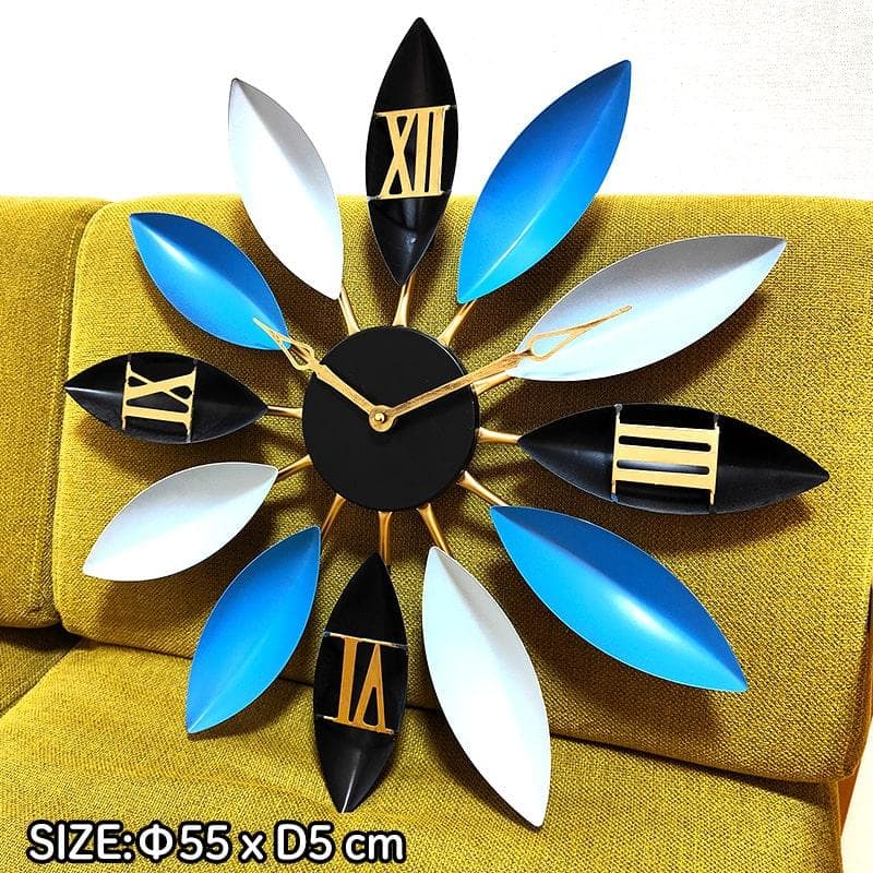 掛時計 レトロ デコラティブウォールクロック Leaf アメリカン 壁掛け 雑貨