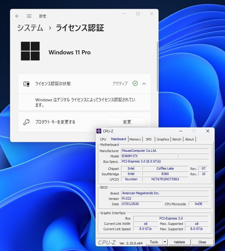 マザーボード 　ASRock B360M-ITX　LGA1151　8／9世代 ㉒