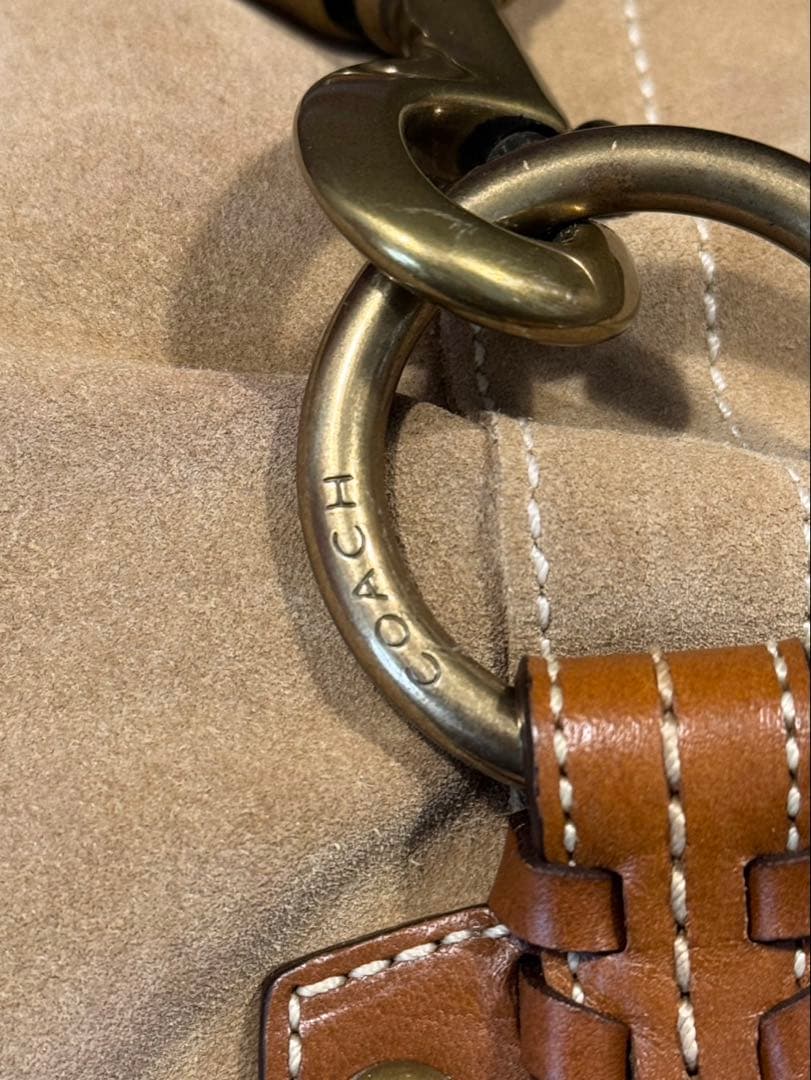 COACHコーチ 希少 ワンショルダーバッグ 肩掛けベルト ベージュ 10401