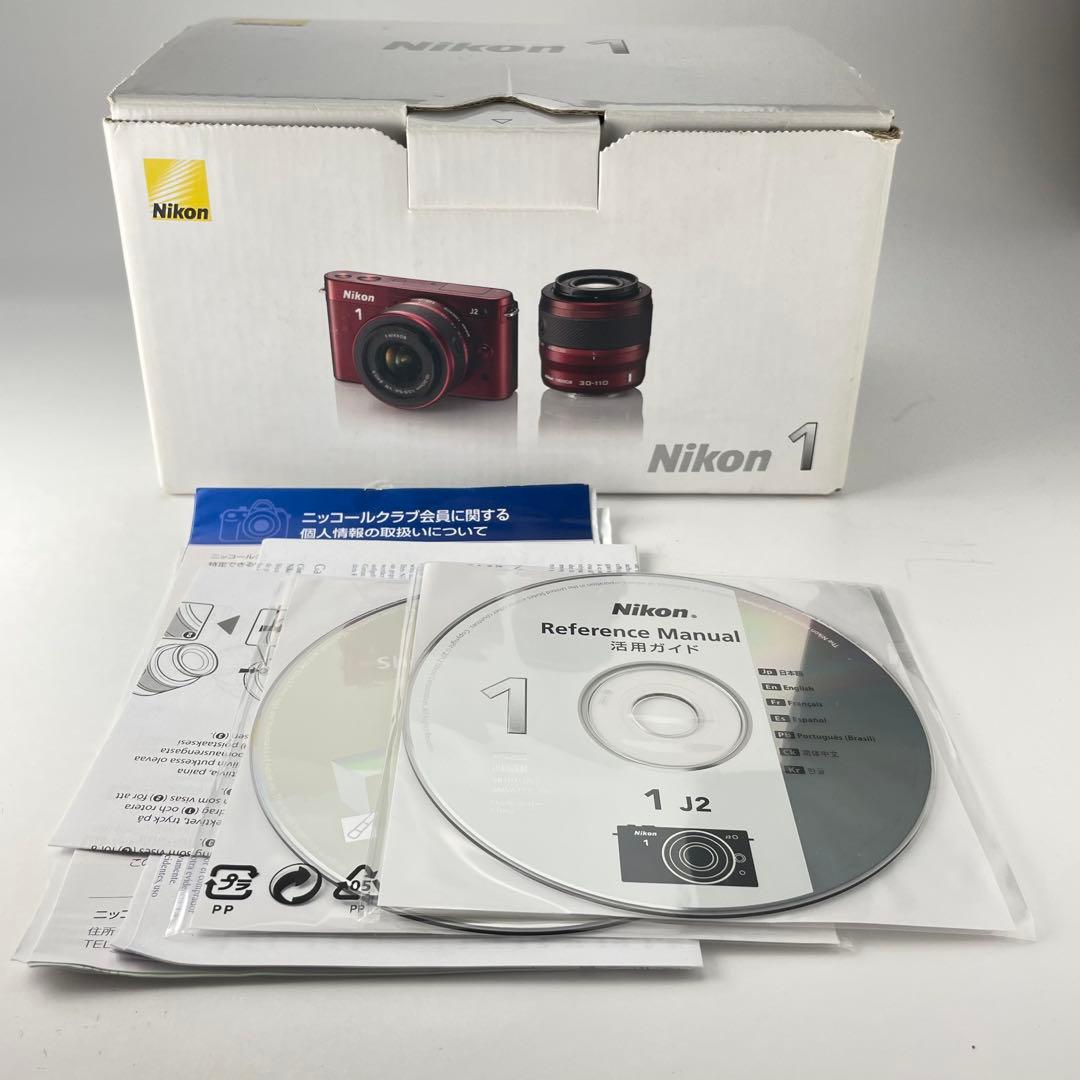 【ショット数10000・返品保証】Nikon1 J2 レッド レンズキット