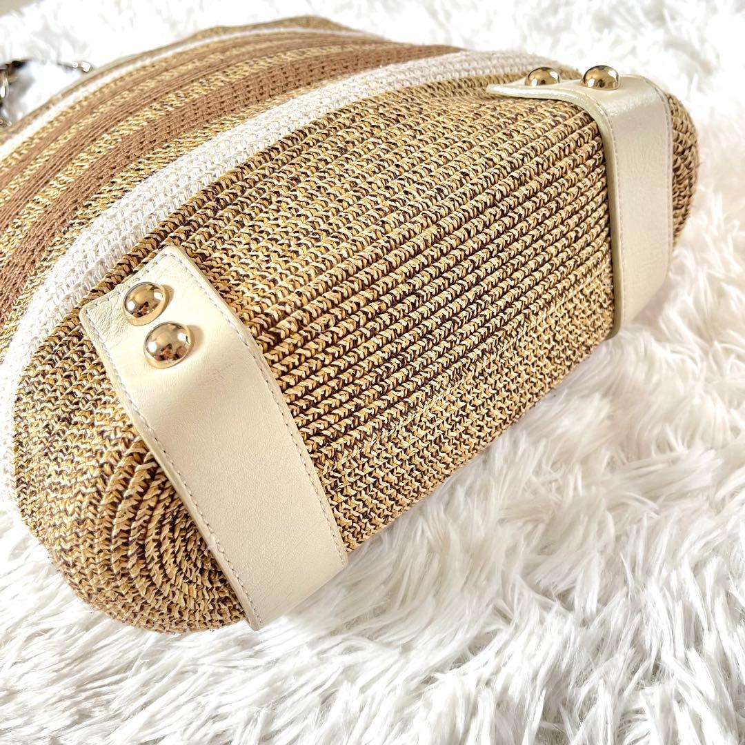 【極美品】バーバリーブルーレーベル トートバッグ カゴバッグ 牛革 レザー