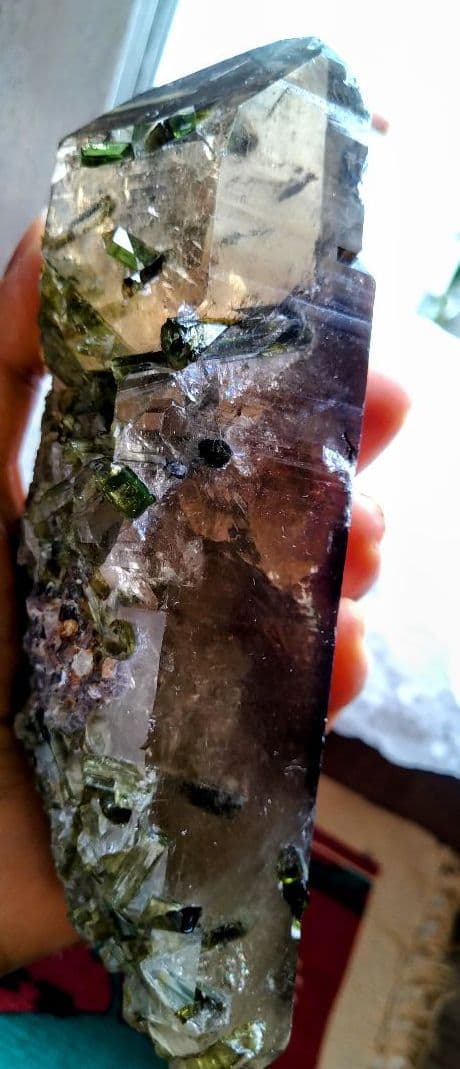 グリーントルマリン入りシトリンポイント