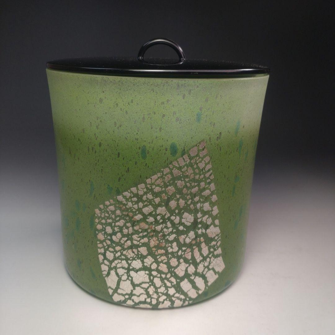 イ225 水指『平井　依』『硝子ガラス　水指　共箱』茶道具