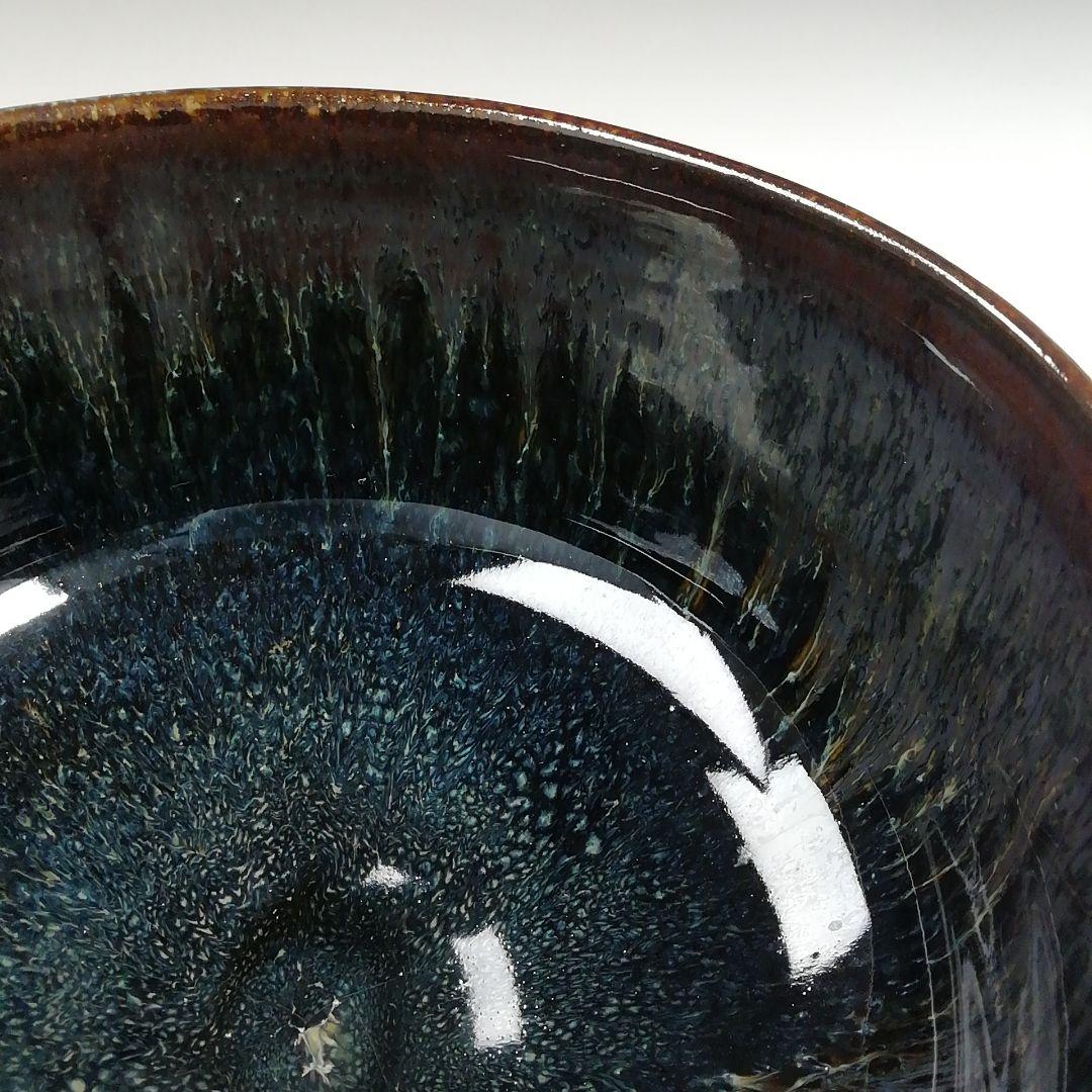 Ｗ１８２　茶碗　『小鹿田焼』『柳瀬春矼 作』　共箱　抹茶碗　茶道具