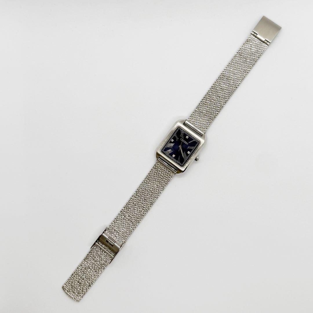 CITIZEN シチズン レディース 腕時計 4ポイントダイヤモンド ソーラー