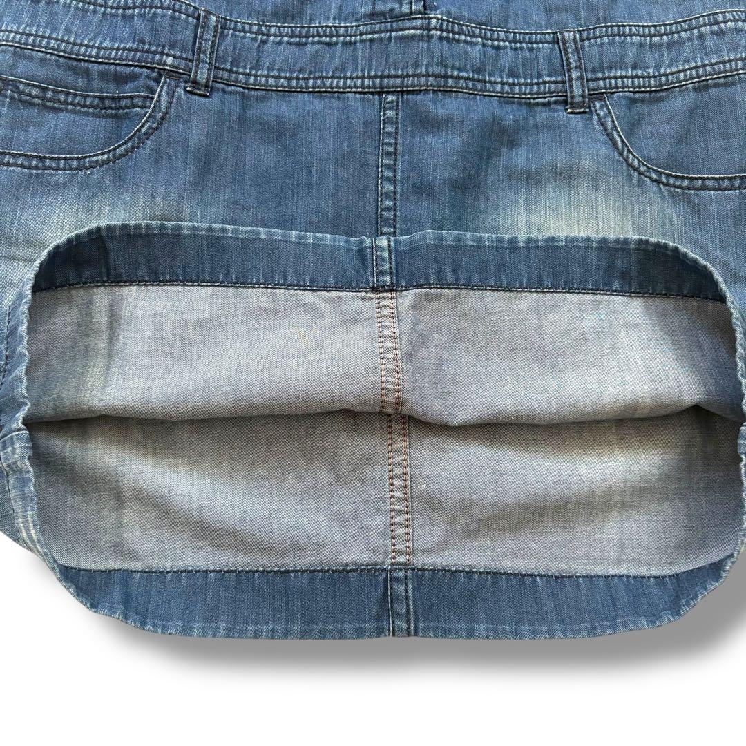 GUCCI デニムワンピース　GG柄　ロゴ刻印金ボタン　シェリーライン　36