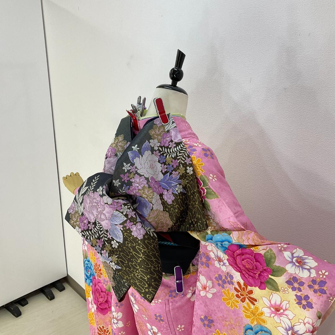 ミニーママ専用　お振袖 ピンク　薔薇づくし　正絹　美品　成人式