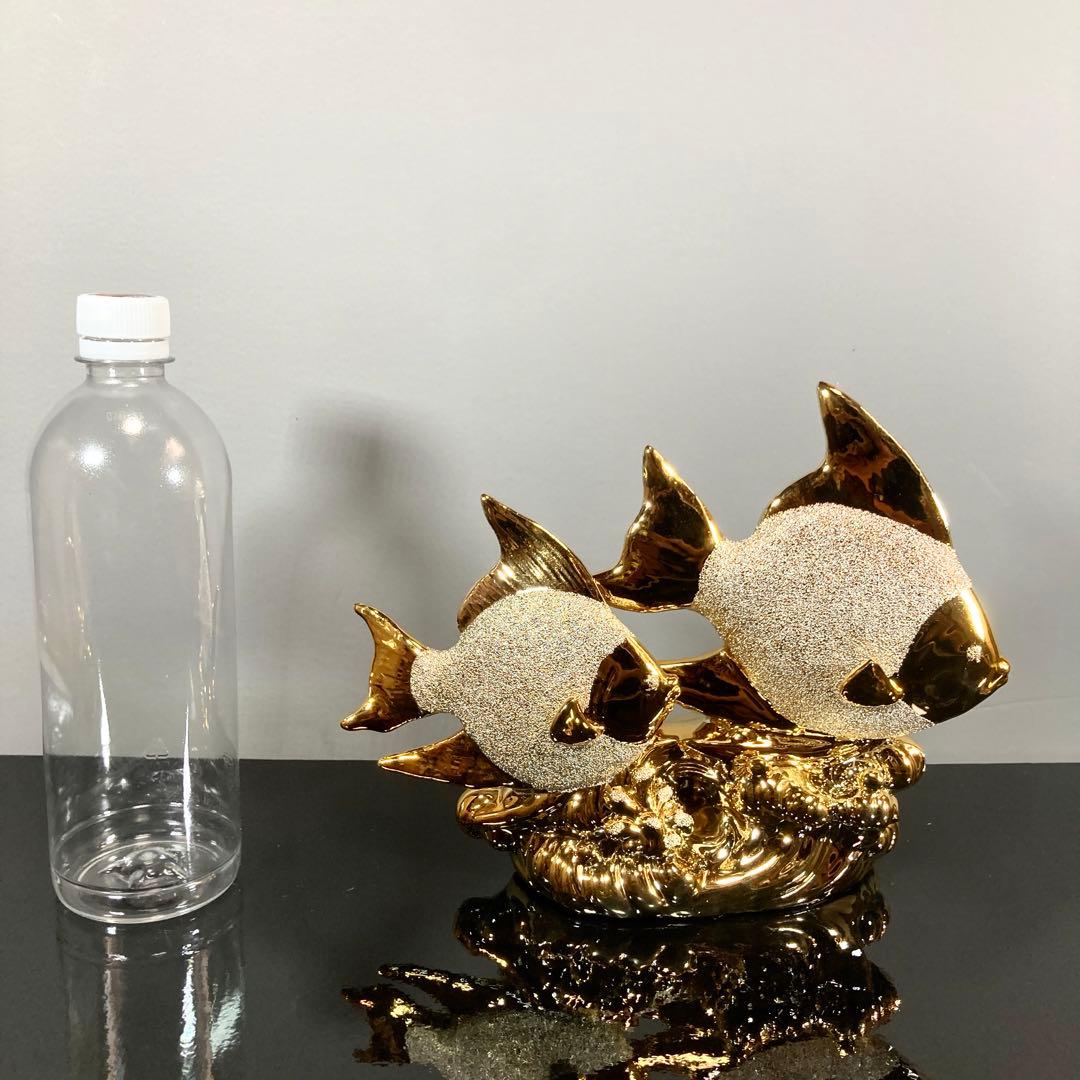 魚の置物 金色 アンティーク インテリア アート 雑貨