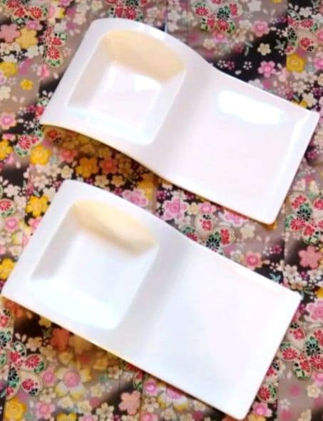 ■ホームパーティーにお薦め♥素敵なディスプレイ♥２ステージウェーブデザイン2長皿