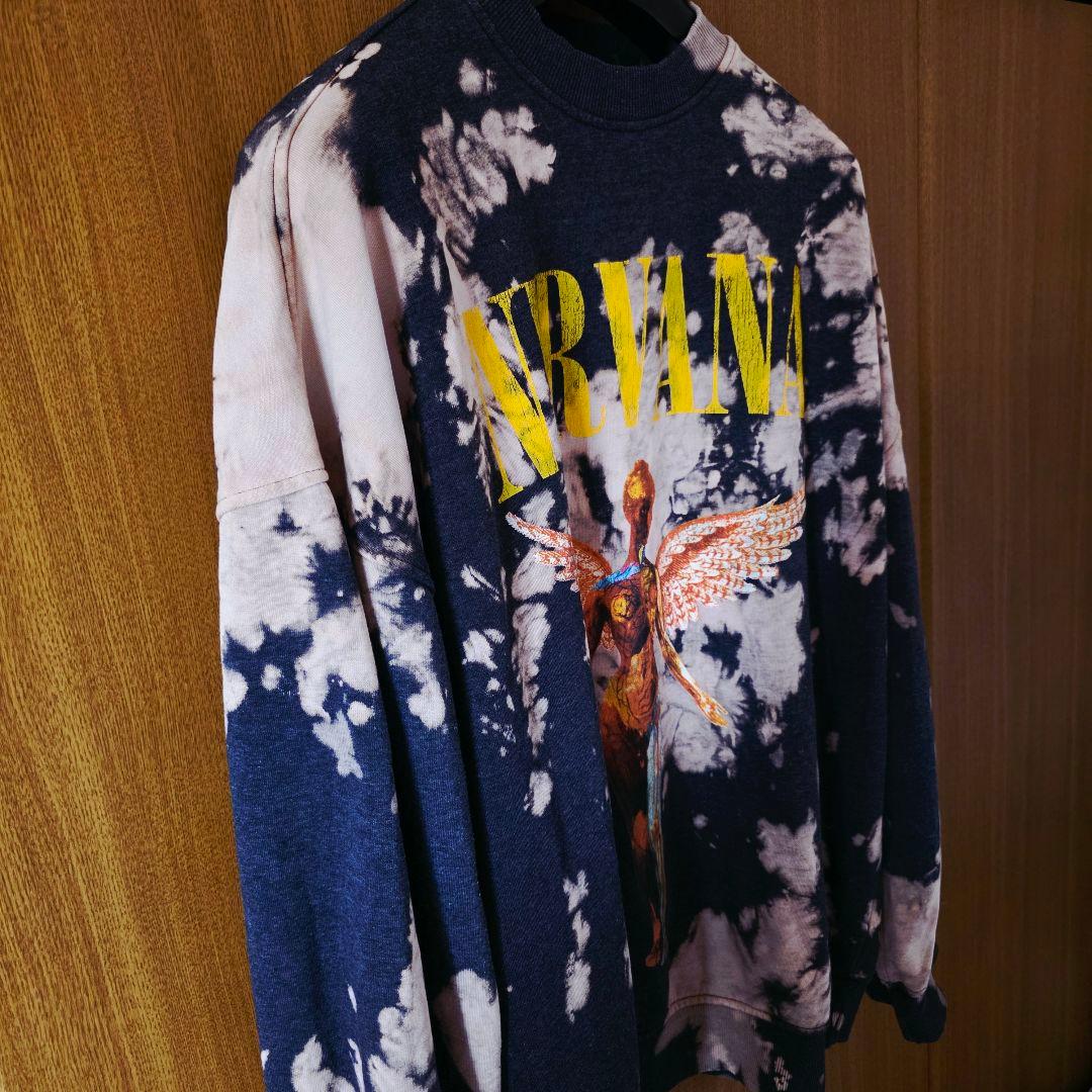 ヨッシー　NIRVANA タイダイプリント スウェット　トレーナー　裏起毛