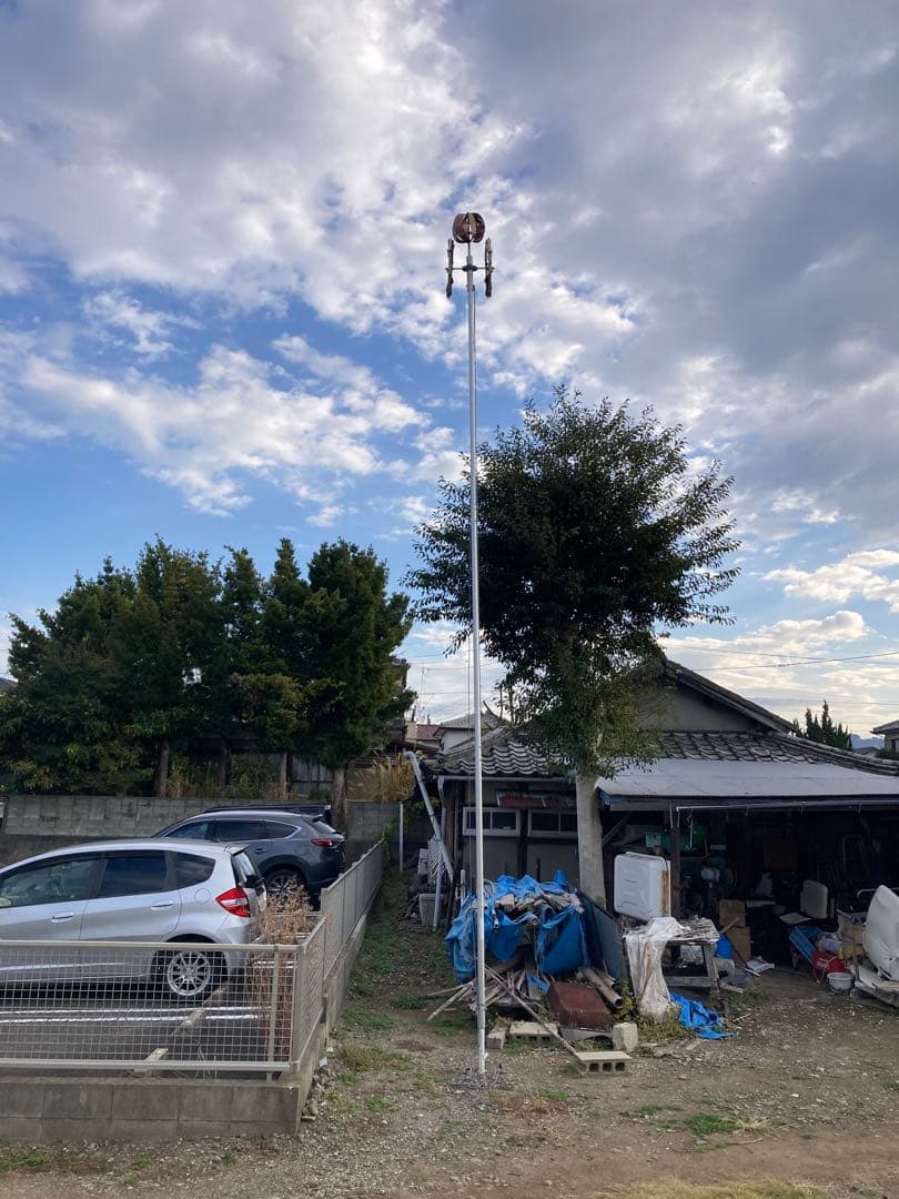 6号アルミポール新品未開封　 アルミ矢車新品 2点セット 注)鯉のぼりロープは別