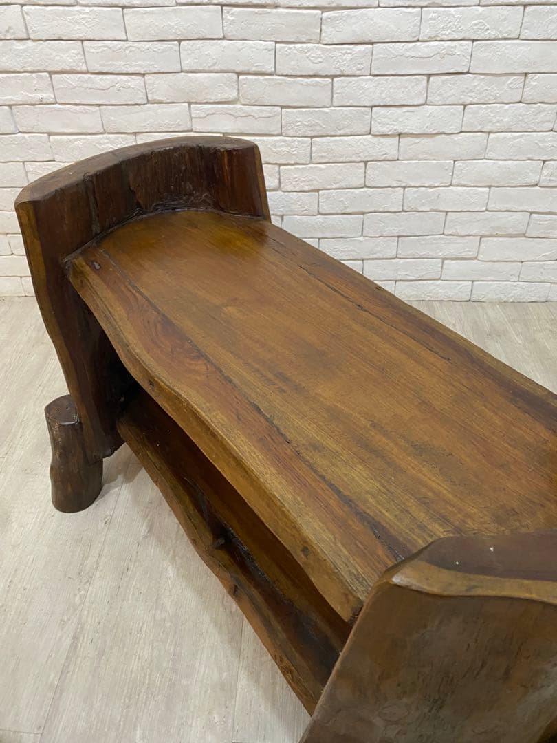 【Karumama 】丸太　チェスト　棚　飾り棚　切り株　重厚　高級家具