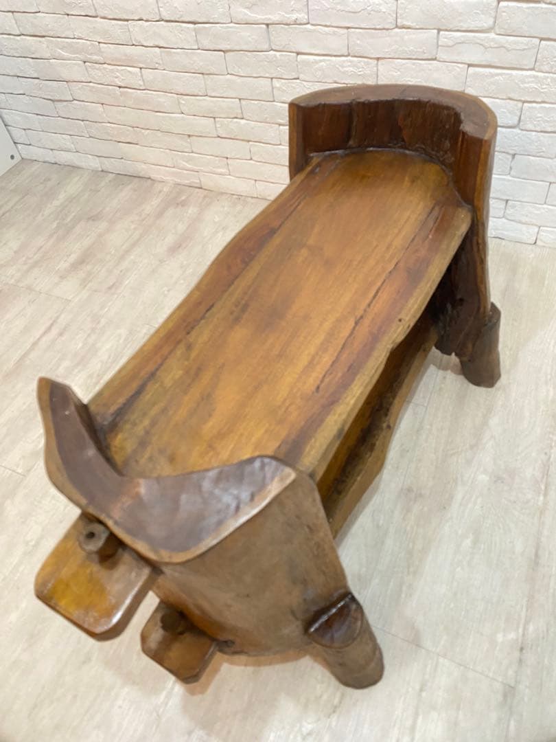 【Karumama 】丸太　チェスト　棚　飾り棚　切り株　重厚　高級家具