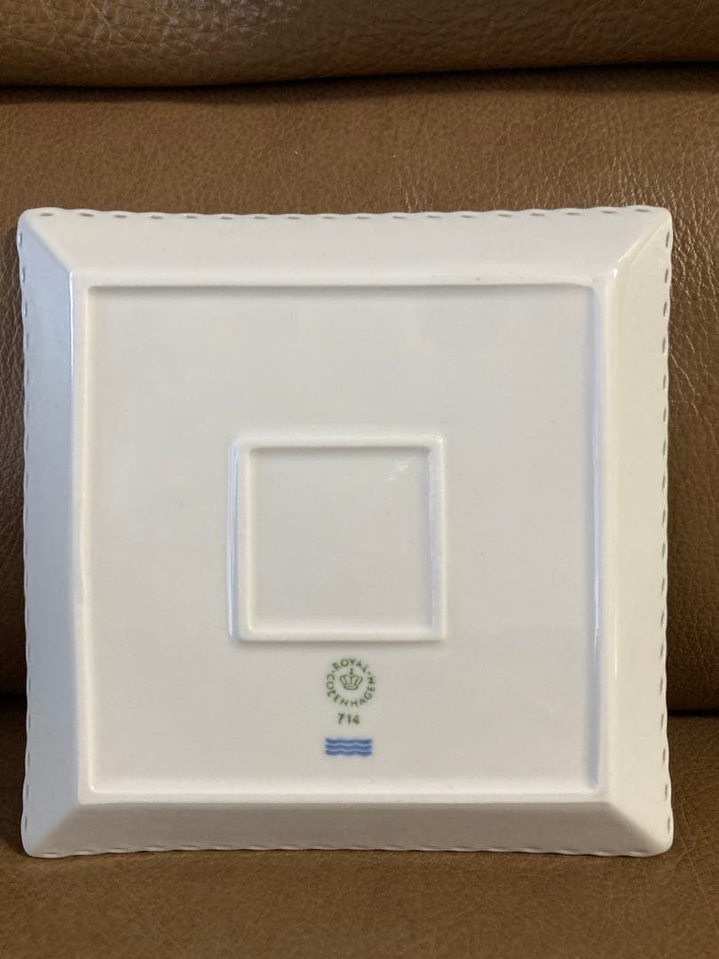 未使用 ロイヤルコペンハーゲン ホワイトフルーテッド フルレース スクエア S