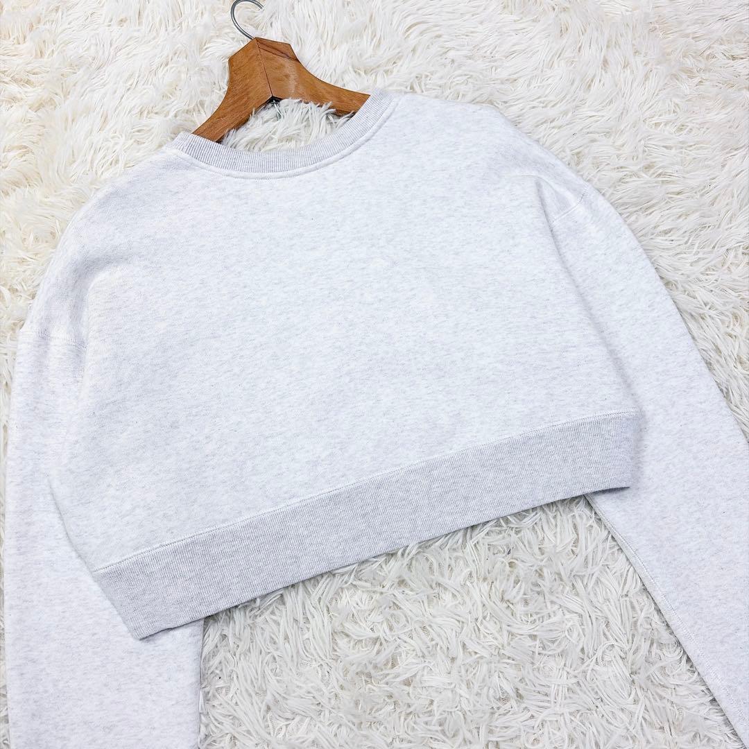 yo biotop cropped sweat shirt ホワイト