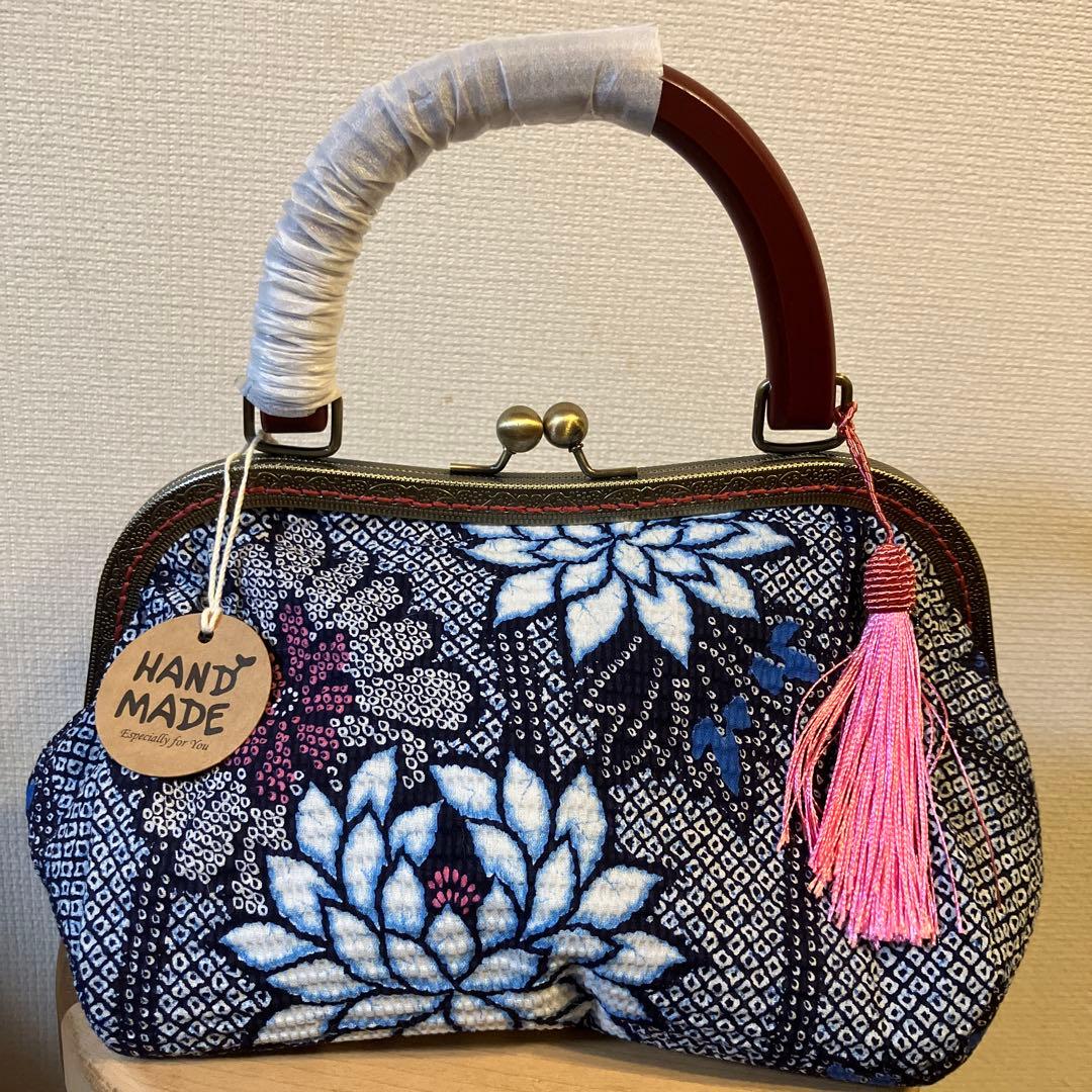 ハンドメイド　浴衣リメイク　ワイドパンツ+バッグ　【別売可】