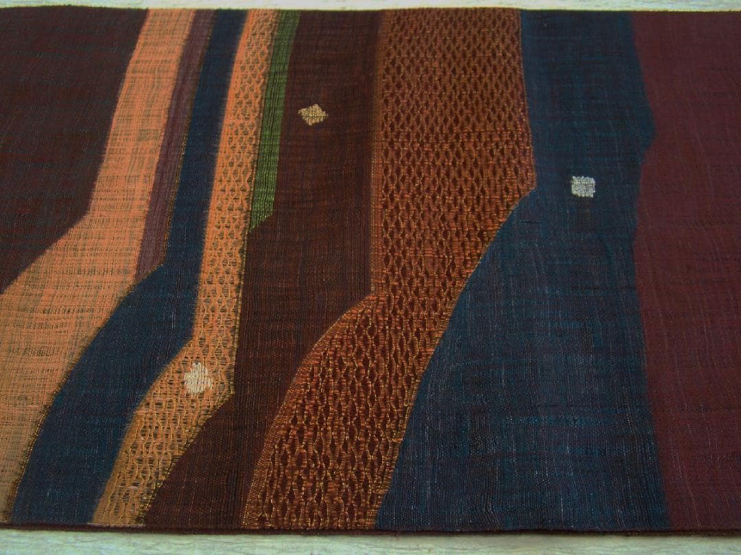 紬・小紋用 西陣「渡文」紬地 袋帯 正絹Fｓ1025zhangyahg826様