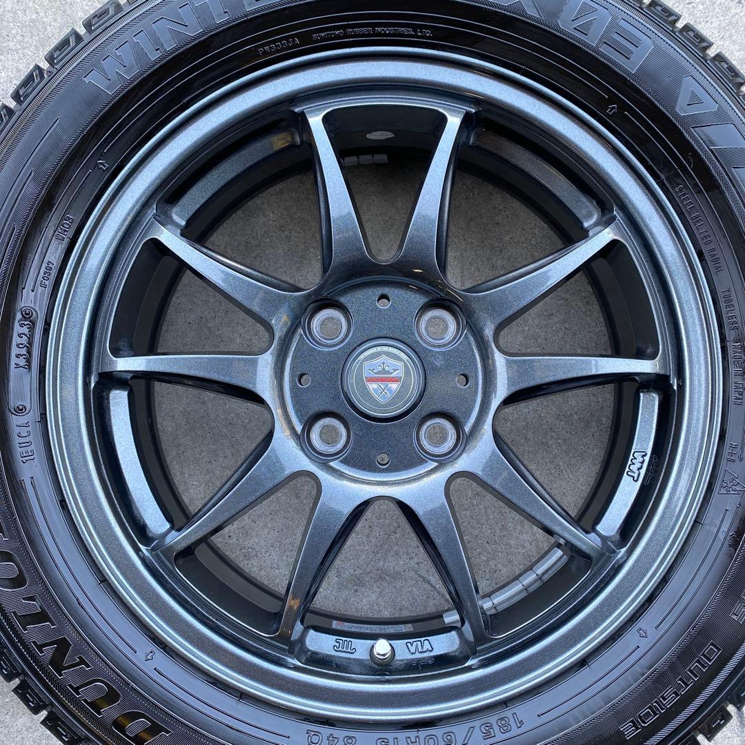 バリ溝ダンロップスタッドレスセット185/60R15 フィット