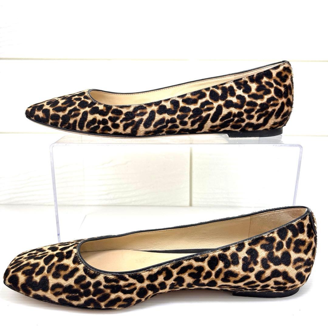 JIMMY CHOO ジミーチュウ レオパード（ヒョウ柄）フラットシューズ