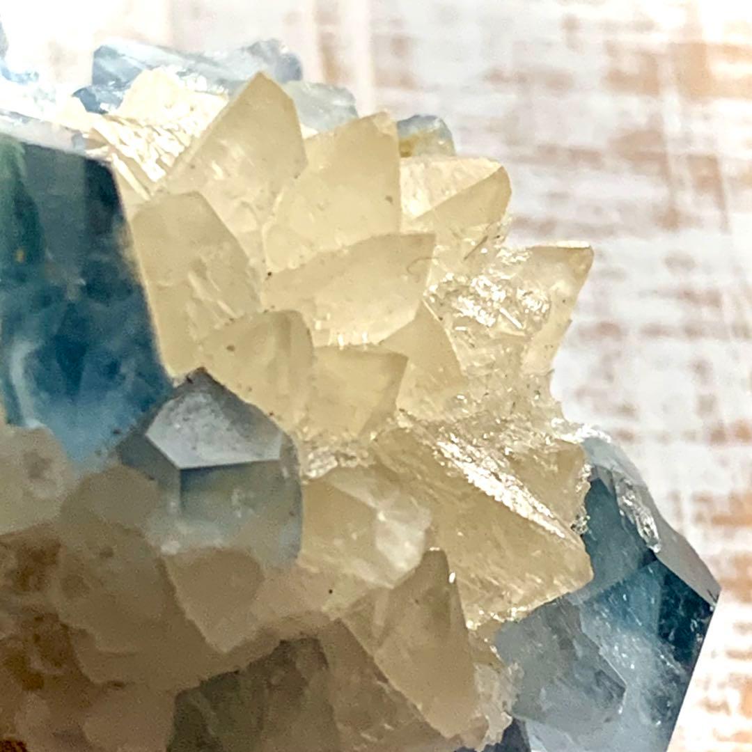 希少！カルサイト共生のセレスティン結晶標本C/原石 鉱物/クラスター