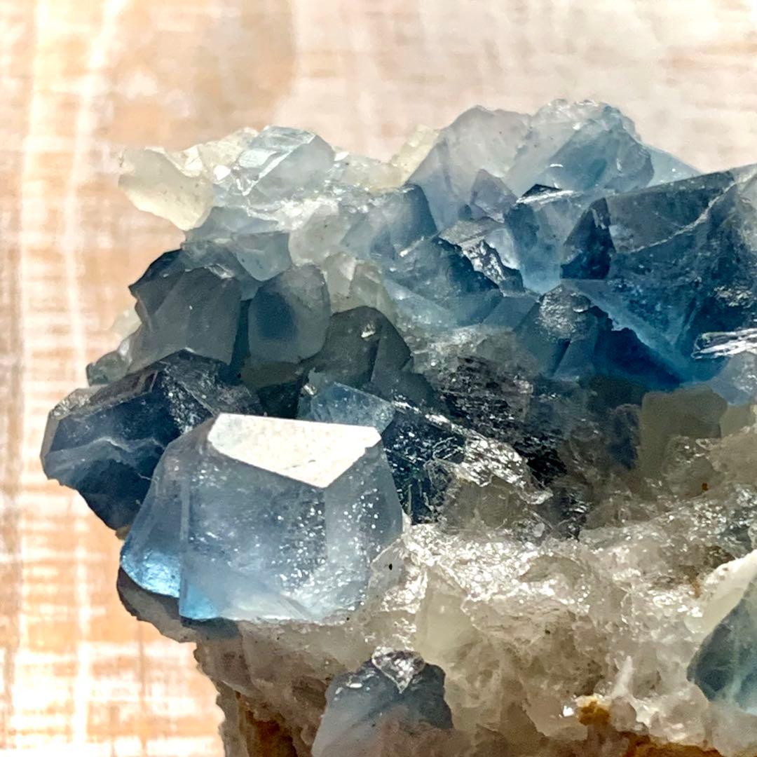 希少！カルサイト共生のセレスティン結晶標本C/原石 鉱物/クラスター