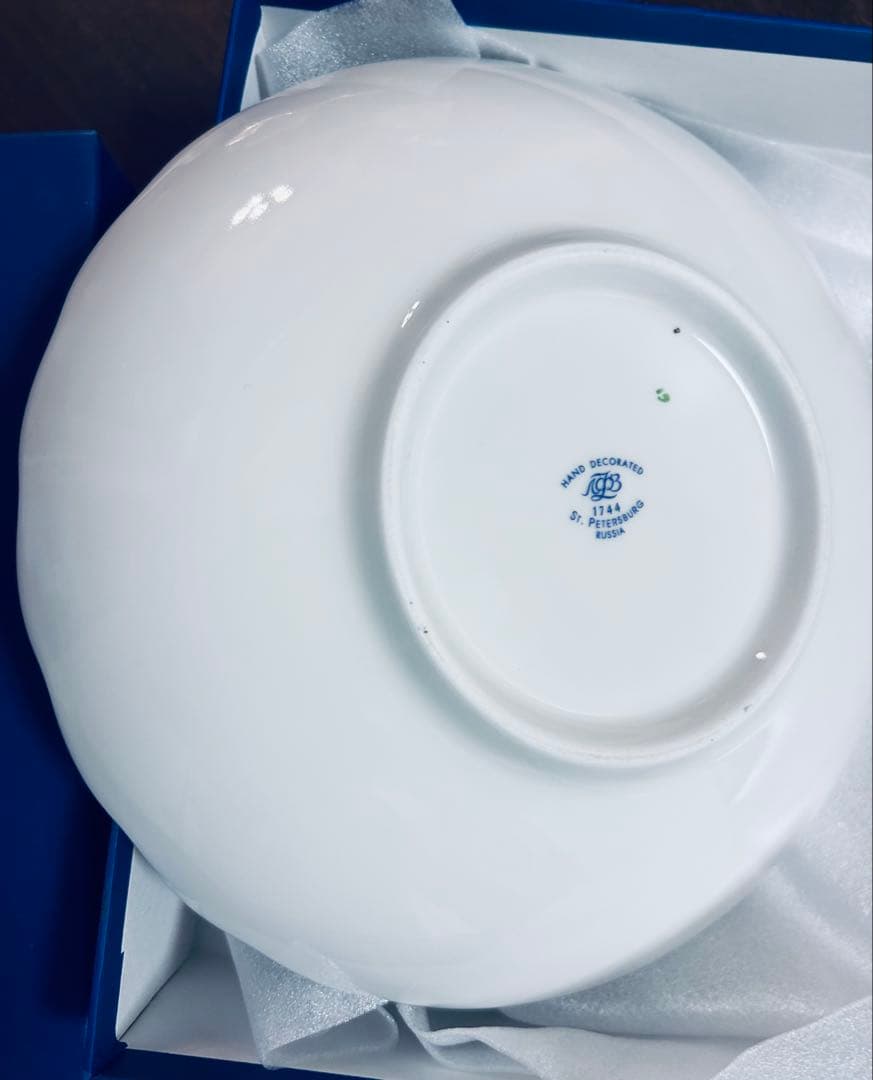 インペリアルポーセリン コバルトネット ラウンドディッシュ 22cm