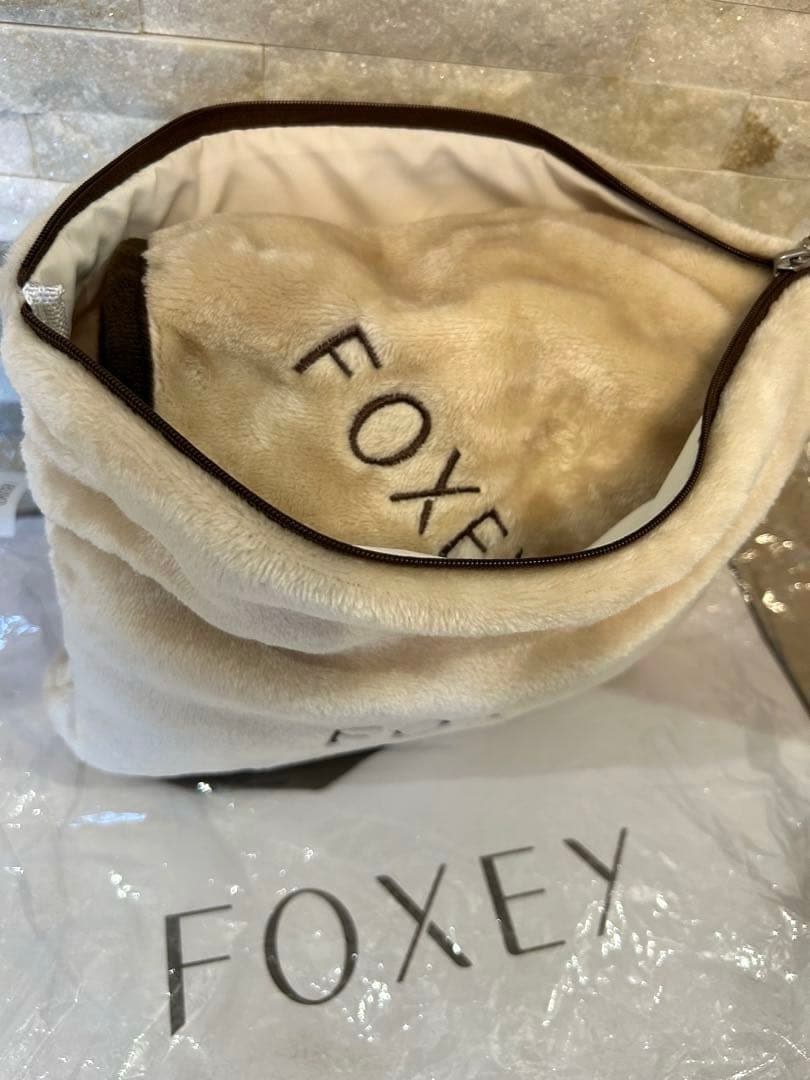 新品・未使用　FOXEY ブランケット　ハーフケット　キャメル　ノベルティ