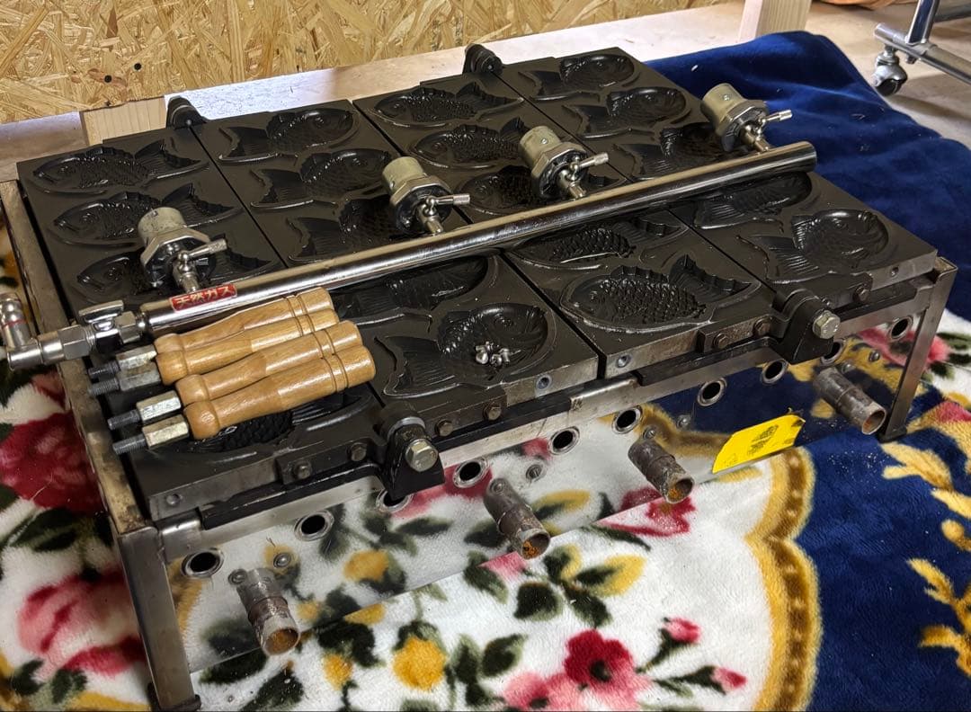 たい焼き器★天然ガス★5×2連★業務用器具★厨房器具★動作未確認